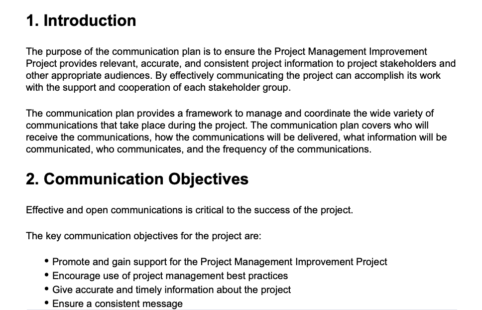 project communication objections